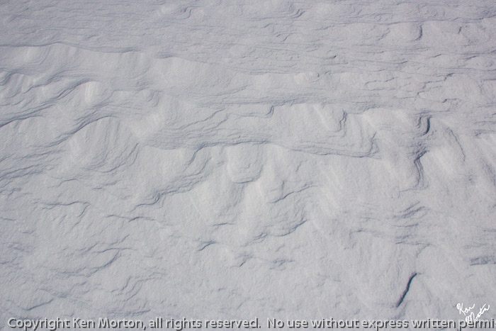 Aerial View Snow Covered Mountainous Primitive Area