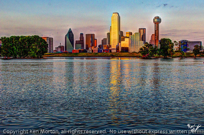 Setting Sun Skyline and Reflection in Trinity