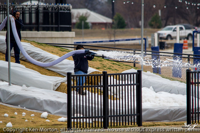 Snow Making On The Slopes In Little Elm