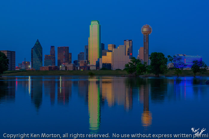 Twilight Skyline and Reflection in Trinity