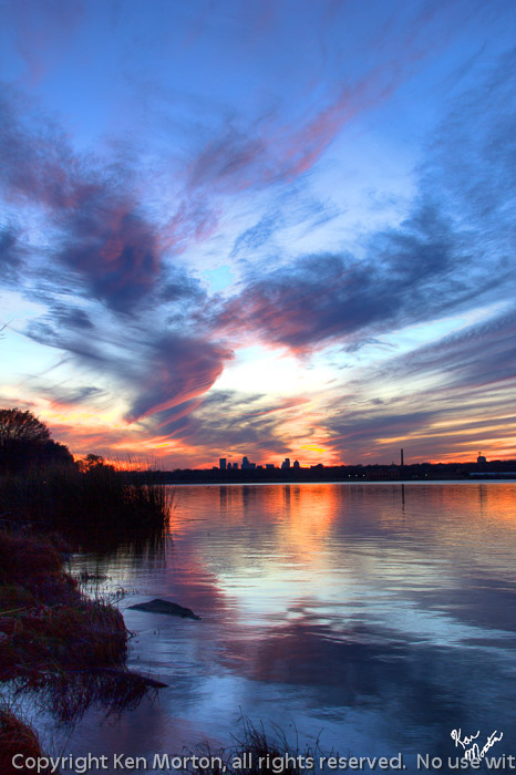 White Rock Lake Dallas Skyline Sunset 5